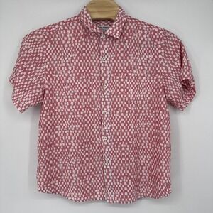 Tommy Bahama Coconut Point Island Zone Tencel CoolMax Shirt Mens Large Pink AOP